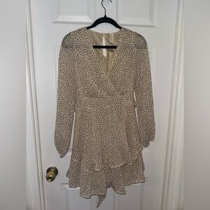Japna New with Tags White and brown Polka dot dress